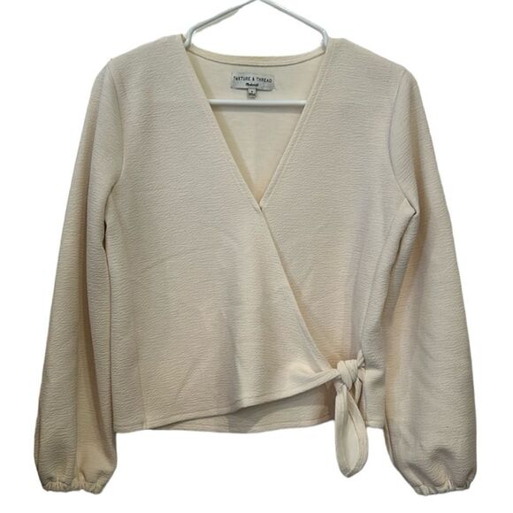Madewell white cross front cropped top size small - Picture 1 of 8